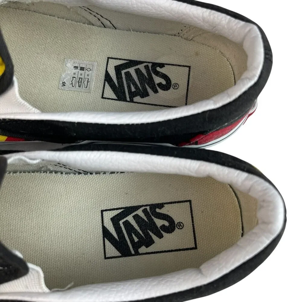 Vans‎ Women’s Slip‑On Sneakers 6.5 Multicolor Stripe Spirit Print Canvas Shoes